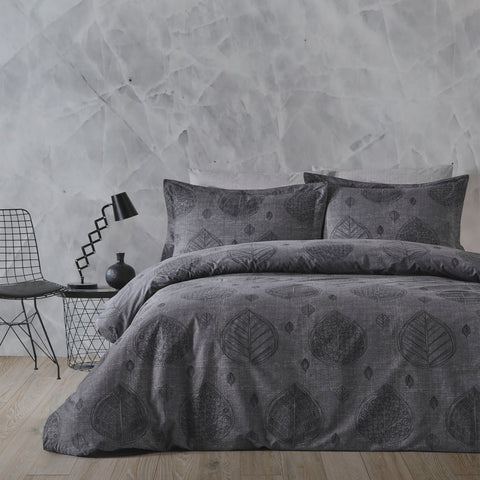 Keep London Dolce Sleep Series 302 Natural Cotton(Doğal Pamuk) Çift Kişilik Nevresim Takımı-Antrasit