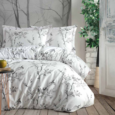 Keep London Dolce Sleep Series 303 Natural Cotton(Doğal Pamuk) Çift Kişilik Nevresim Takımı-Beyaz