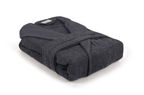Keep London Shawl Collar Bathrobe Anthracite Grey