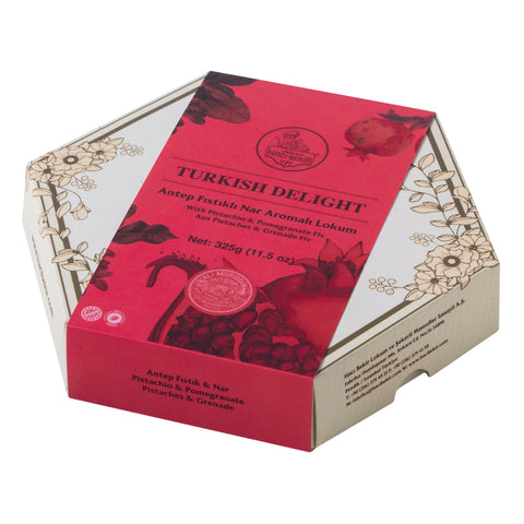 Hacı Bekir Turkish Delight with Pistachio & Pomegranate Flavor, 325g