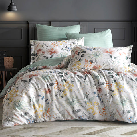 Keep London Dolce Sleep 305 Series Natural Cotton(Doğal Pamuk) Çift Kişilik Nevresim Takımı-Yeşil
