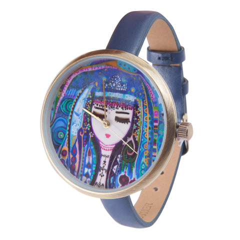Biggdesign Blue Water Design Wrist Watch