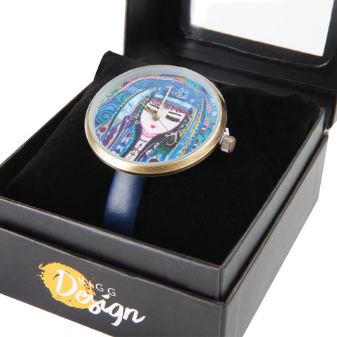 Biggdesign Blue Water Design Wrist Watch