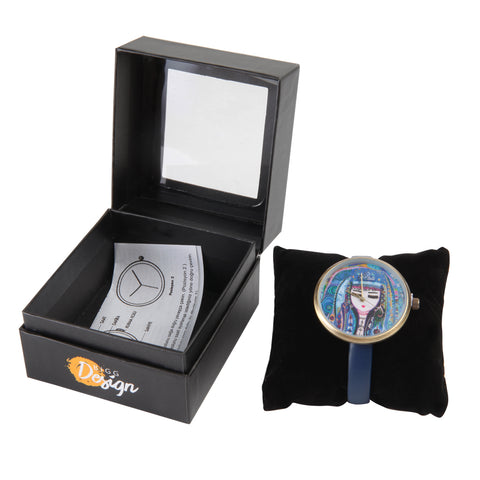 Biggdesign Blue Water Design Wrist Watch