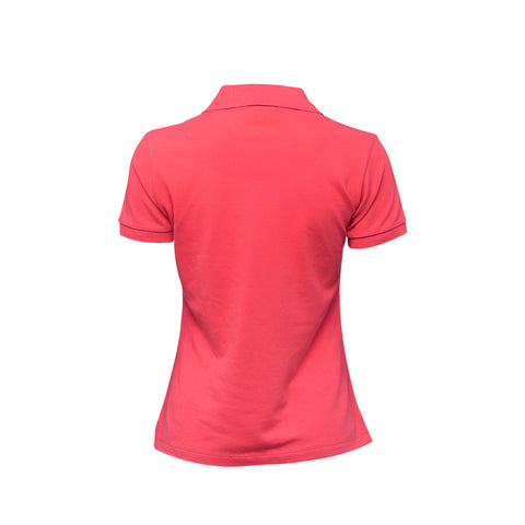 Anemoss Seagull Pattern Women's Polo Neck T-Shirt, Pink, S