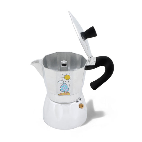 Any Morning Hes-6 Aluminum Espresso Coffee Maker 240 ml
