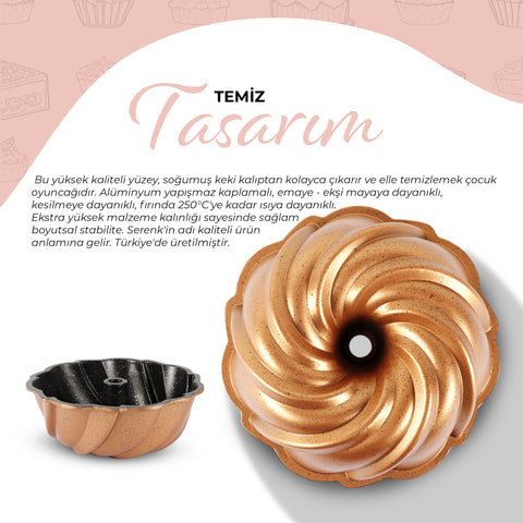 Serenk Fun Cooking Pinwheel Cake Pan, 9.5" Bakeware, Round