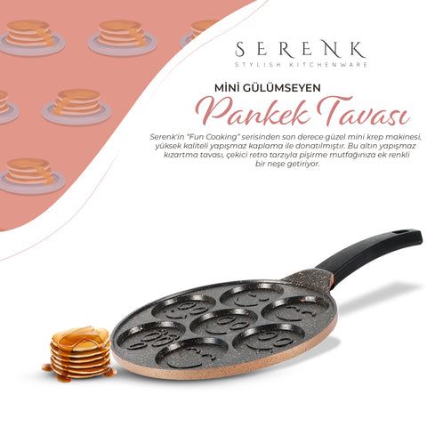 Serenk Fun Cooking Smile Mini Pancakes Maker, 10.2 in