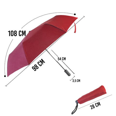 Biggdesign Moods Up Burgundy Fully Automatic Umbrella