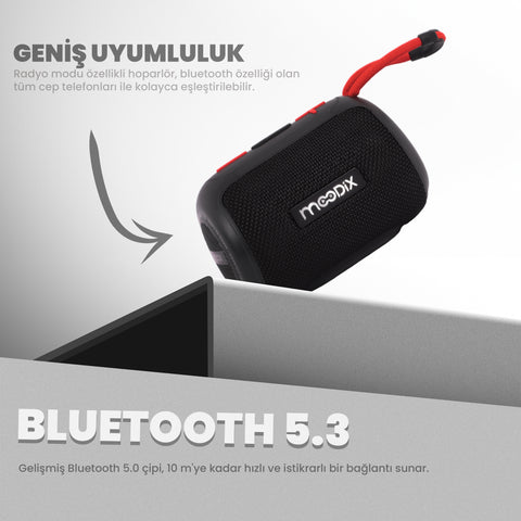 Moodix HO23T10 Bluetooth Speaker, Black