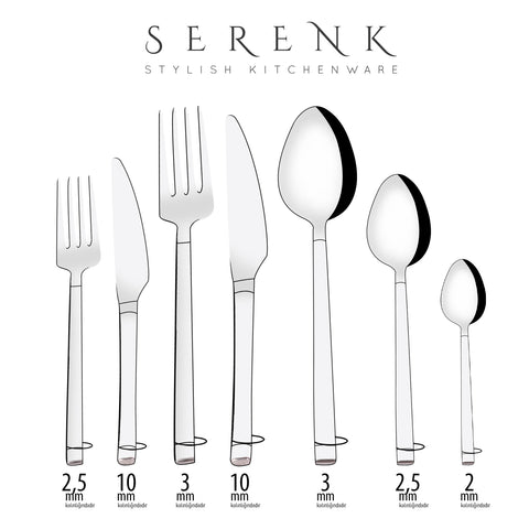 Serenk Barcelona Stainless Steel Cutlery Set 18 Pieces