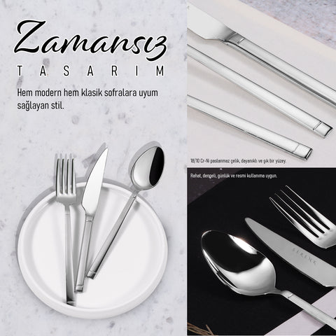 Serenk Barcelona Stainless Steel Cutlery Set 18 Pieces