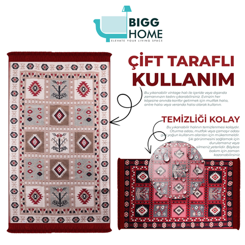 Bigghome SA1619B Double Sided Rug 47,25 * 70,85 inch, 5.7 lbs