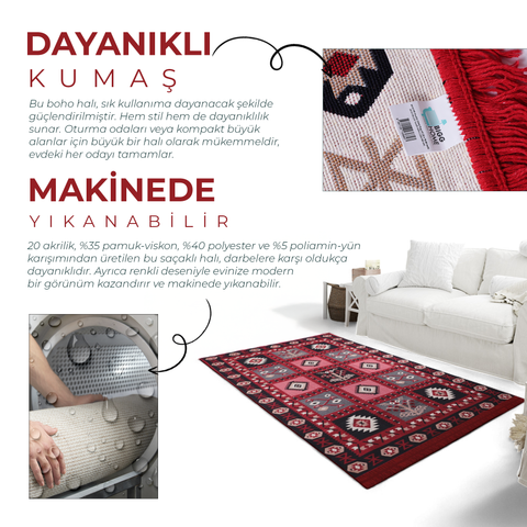 Bigghome SA1619B Double Sided Rug 47,25 * 70,85 inch, 5.7 lbs