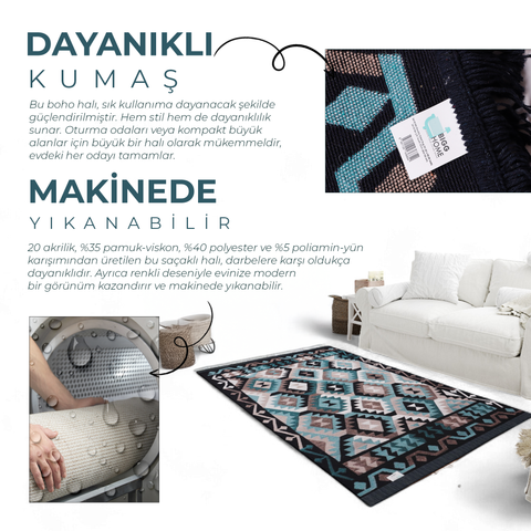 Bigghome SA1818A Double Sided Rug 47,25 * 70,85 inch, 5.7 lbs