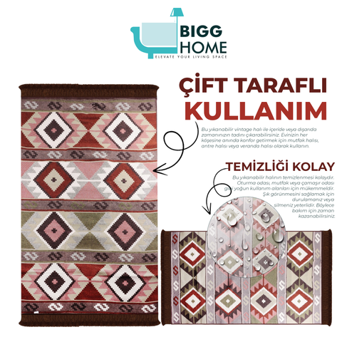 Bigghome SA1583B Double Sided Rug 47,25 * 70,85 inch, 5.7 lbs