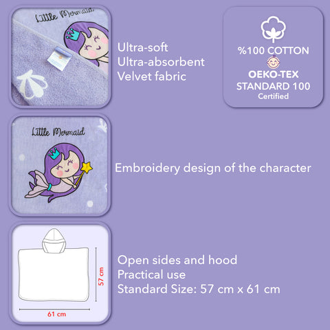 Milk&Moo Kids Poncho Little Mermaid