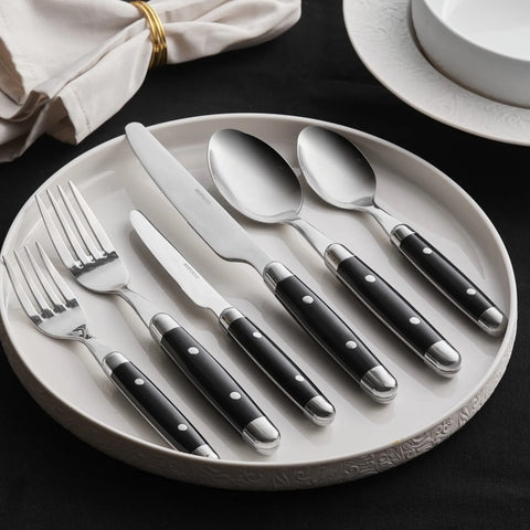 Karaca Alina 36 Piece Flatware Set for 6 Persons Black
