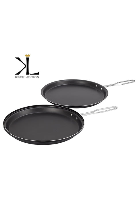 Keep London Kitchen Cooker Series Fish Freyer 32cm Granite Double Sided Twin Fish Cooking Pan