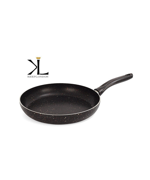 Keep London Kitchen Cooker Serisi Grey Griller Granit Kaplama Alüminyum Döküm 28cm Kızartma Tavası