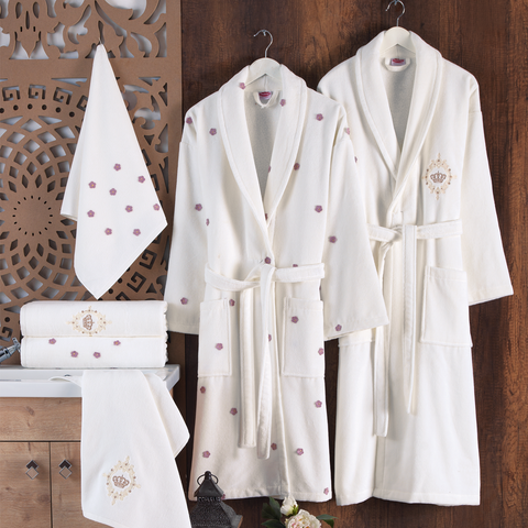 Hobby Orient Gül - Embroidered Cotton Bathic Set
