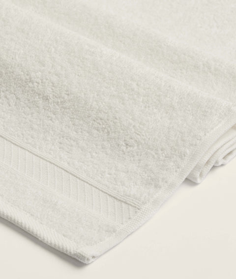 Koza Home Likya 100% Cotton Border 4-Piece Face Dowry Towel Set 1002A Standard