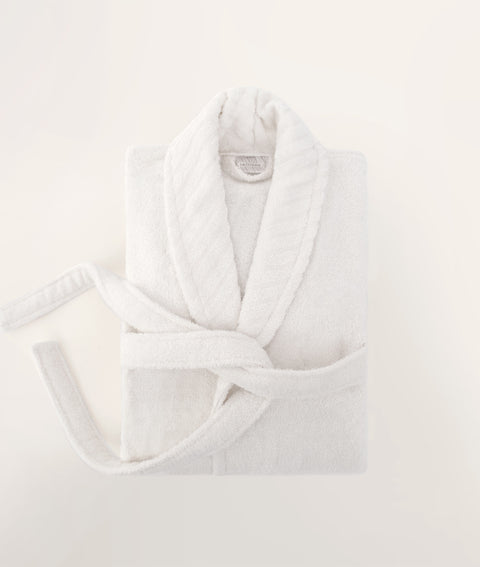 Koza Home Likya 100% Cotton Single White Dowry Bathrobe 1044A SM
