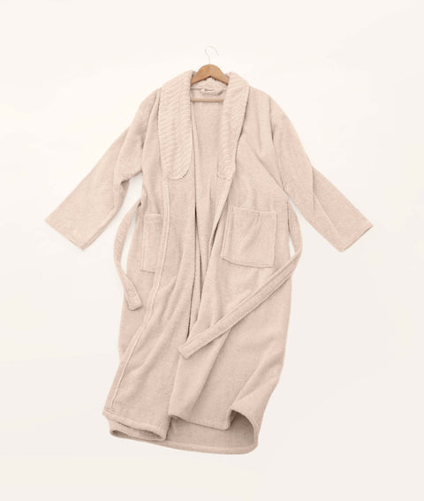 Koza Home Likya 100% Cotton Salmon Dowry Bathrobe Set of 2 1 Bathrobe 1 Towel 1052A L-XL