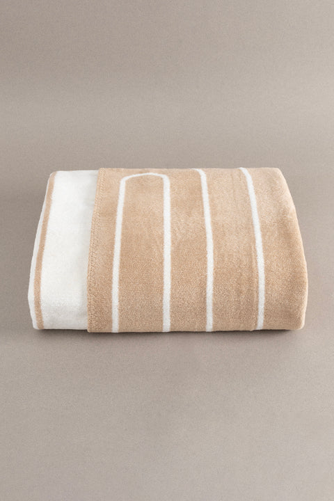 Koza Home Twin Blanket Soft Cotton Single Blanket Coffee Cream 150 x 200 5024A Single