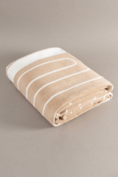 Koza Home Twin Blanket Soft Cotton Single Blanket Coffee Cream 150 x 200 5024A Single