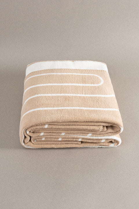 Koza Home Twin Blanket Soft Cotton Single Blanket Coffee Cream 150 x 200 5024A Single