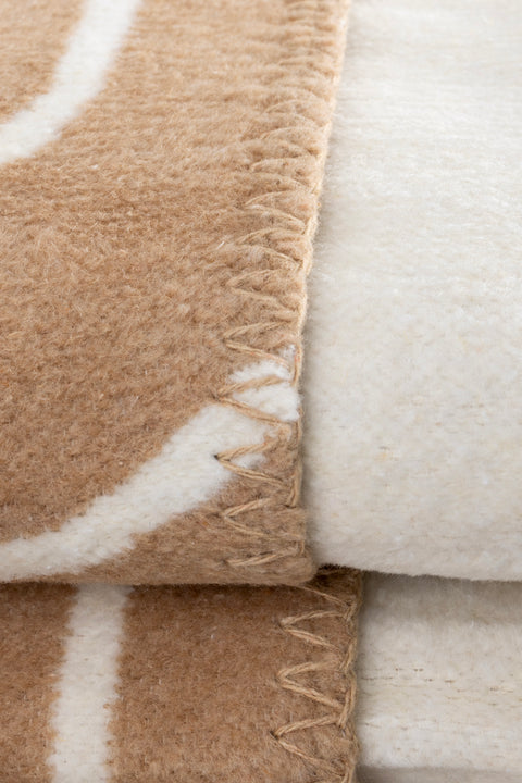 Koza Home Twin Blanket Soft Cotton Single Blanket Coffee Cream 150 x 200 5024A Single