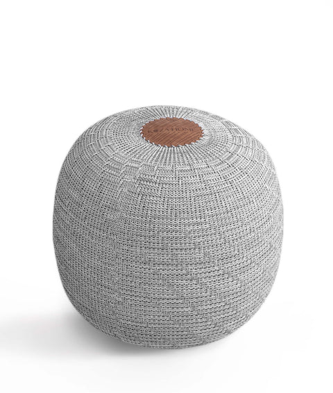 Koza Home Fluffy Knitted Pouf Gray 8007 50 x 50