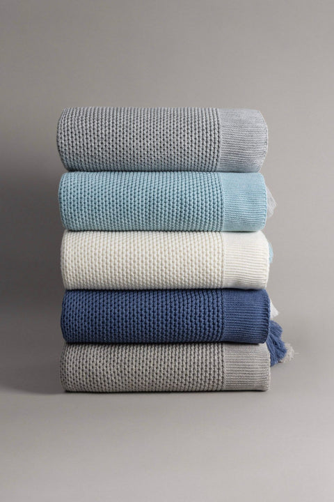 Koza Home Miel Gray Edge Pom Pom Single Blanket 160x220 37106 Single