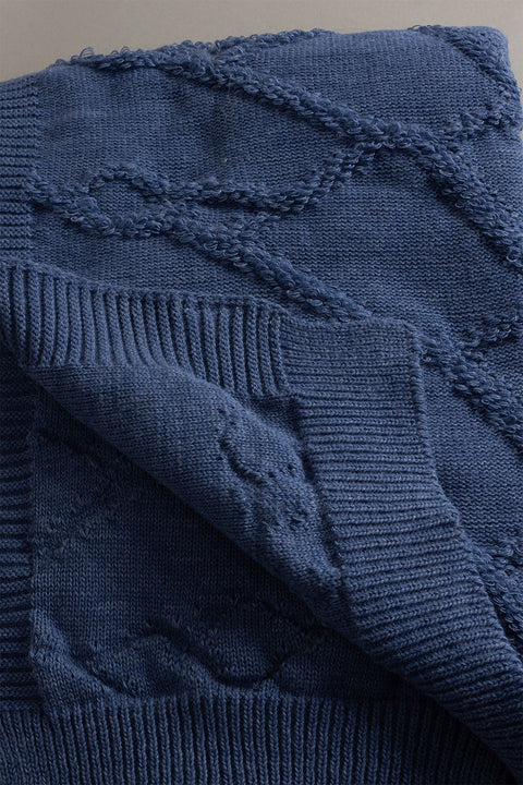 Koza Home Espuma De Mar Indigo Single Blanket 160x220 37141 Single