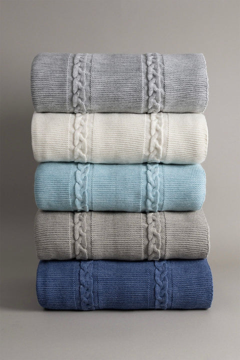 Koza Home Espuma De Mar Indigo Single Blanket 160x220 37141 Single