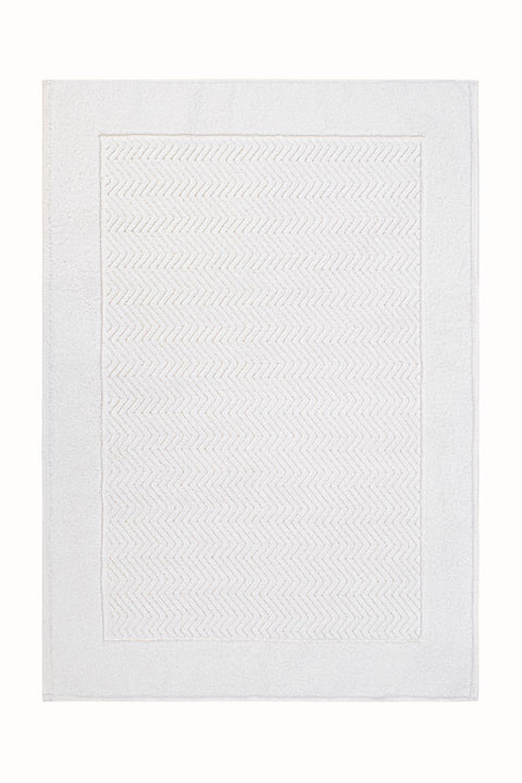 Koza Home Tilos Jacquard Foot Towel White 60x90 2225 60 x 90