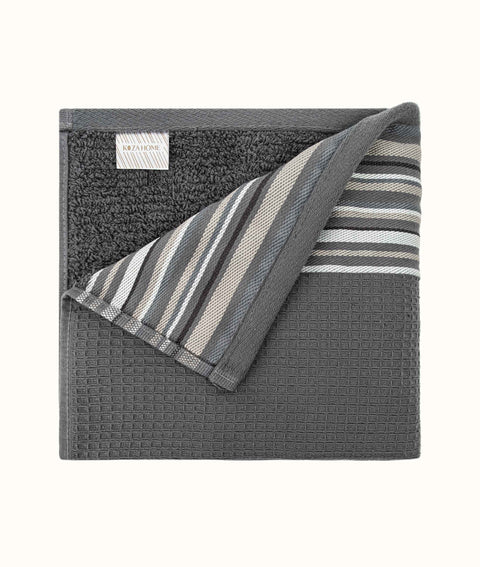 Koza Home Limira 2 Piece Set Anthracite Cotton 1 Bathrobe L-XL 1 Dowry Towel 50x90 2234 L-XL