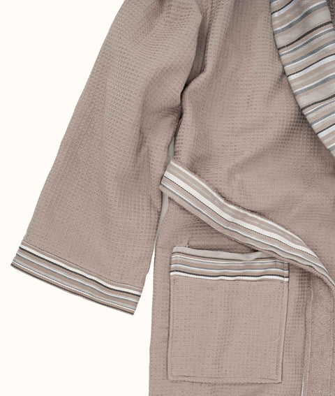 Koza Home Limira Set of 4 Mink Cotton 2 Bathrobes (1 SM)-(1 L-XL) 2 Dowry Towels 50x90 2238 SML-XL