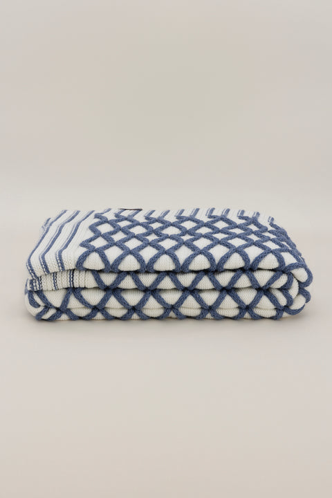 Koza Home Loop Indigo Acrylic TV Blanket 130x170 3732A 130 x 170