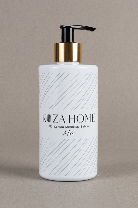 Koza Home Dowry Set, Bathroom Set, 2-Pack Mat, 2-Pack Towel, 2-Pack Liquid and Solid Soap, Bamboo Stick Room Fragrance