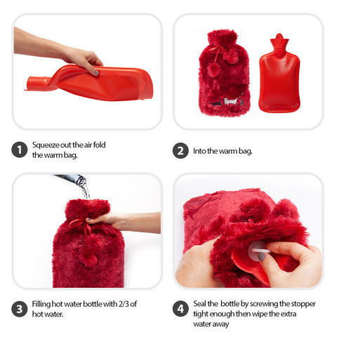 Biggdesign Cats Red Wine Hot Water Bottle