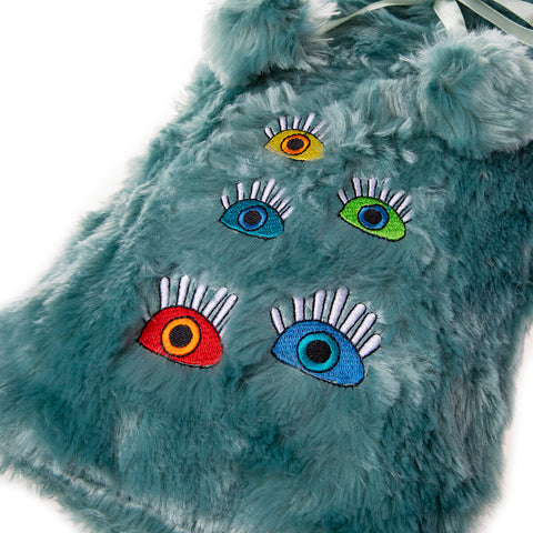 Biggdesign My Eyes On You Turquoise Hot Water Bottle