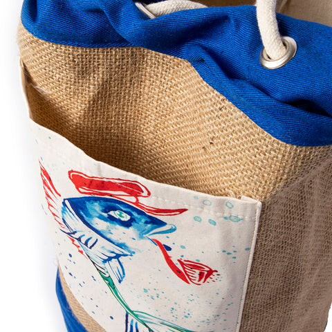 Anemoss Captain Fish Jute Bag