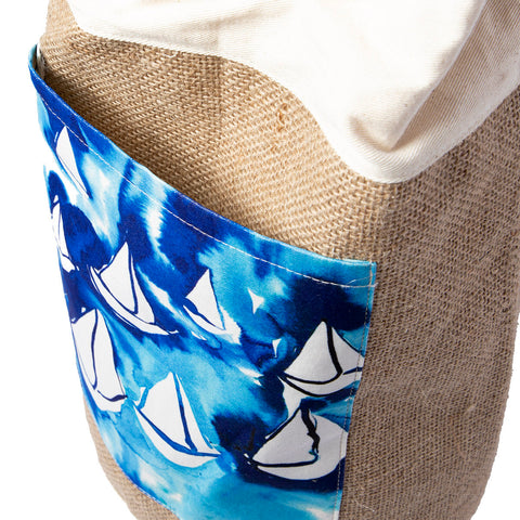 Anemoss Sailboats Jute Bag