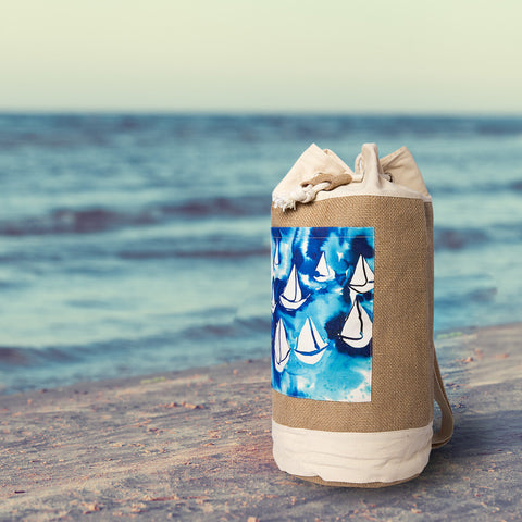 Anemoss Sailboats Jute Bag