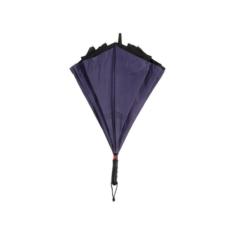 Biggdesign Moods Up Reverse Umbrella For Rain Windproof Black/Purple Ø 43 in