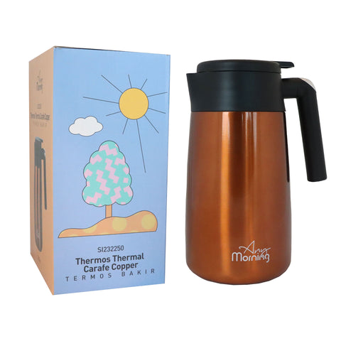 Any Morning SI232250 Thermos Thermal Carafe, 40 oz, Copper