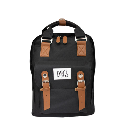 Biggdesign Dogs Backpack with USB Port, Black