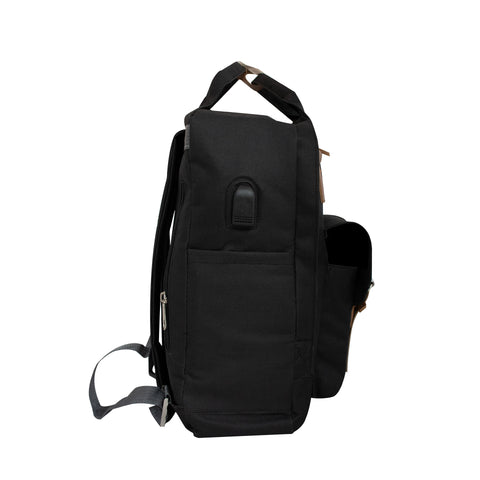 Biggdesign Dogs Backpack with USB Port, Black